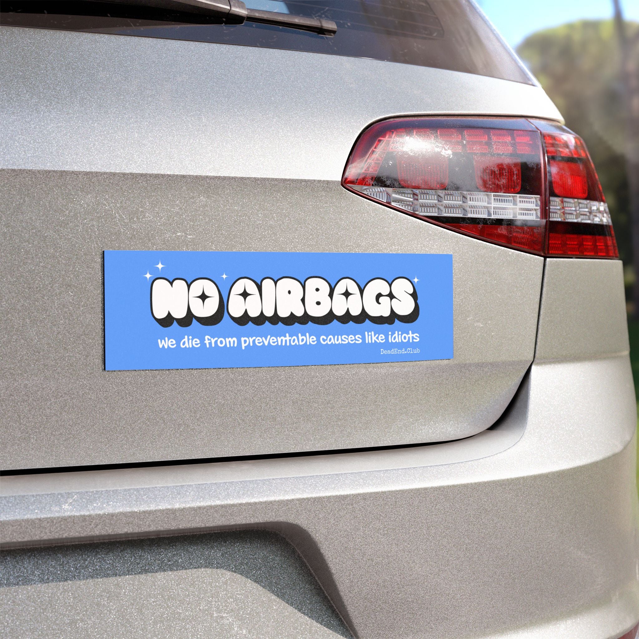 No Airbags Bumper Magnet Blue - DEAD-END CLUB