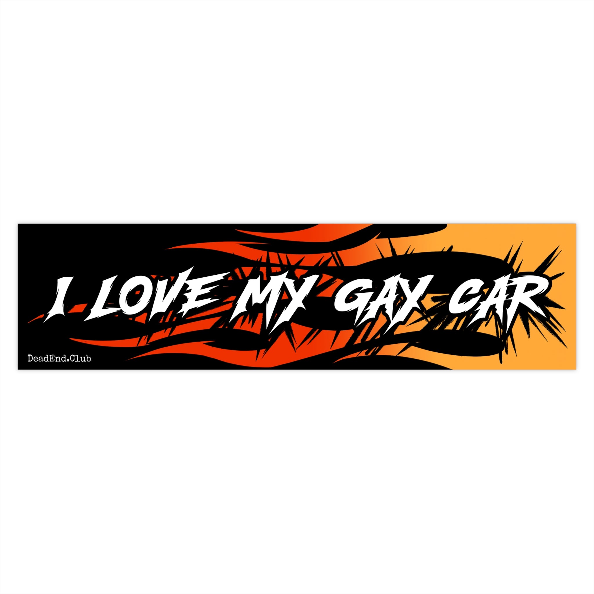Gay Car Bumper Sticker (Fire) - DEAD-END CLUB
