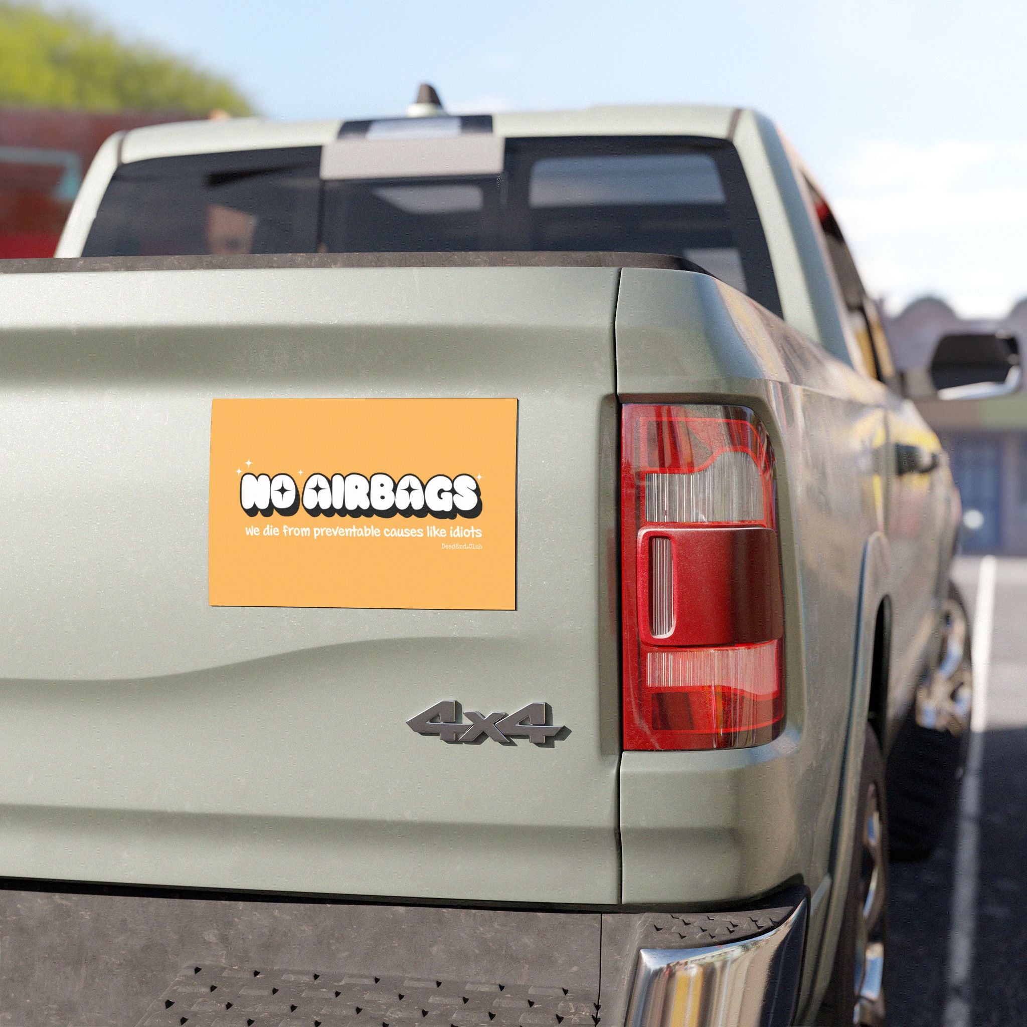 No Airbags Bumper Magnet Yellow - DEAD-END CLUB