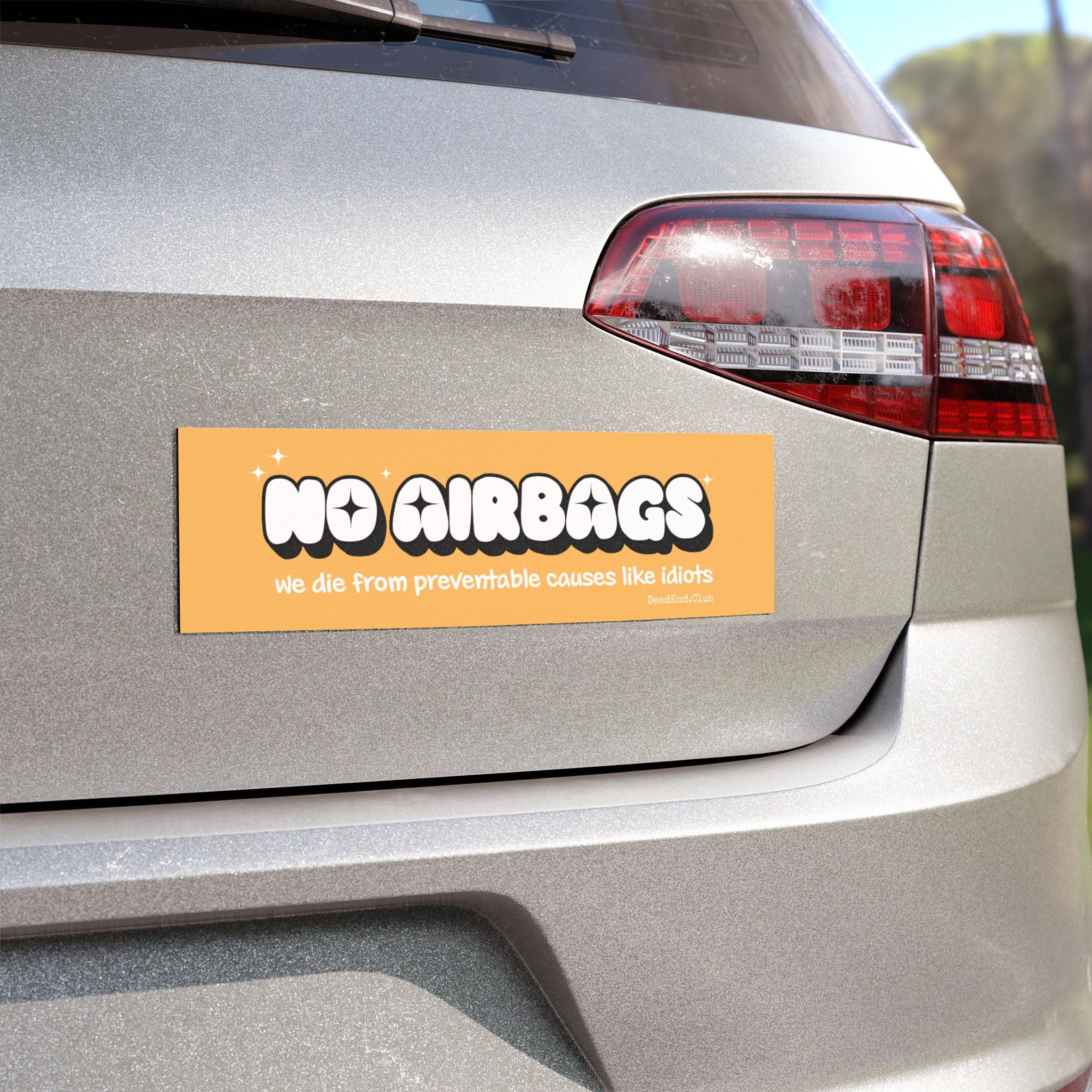 No Airbags Bumper Magnet Yellow - DEAD-END CLUB