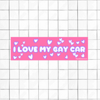Gay Car Bumper Sticker (Pink) - DEAD-END CLUB