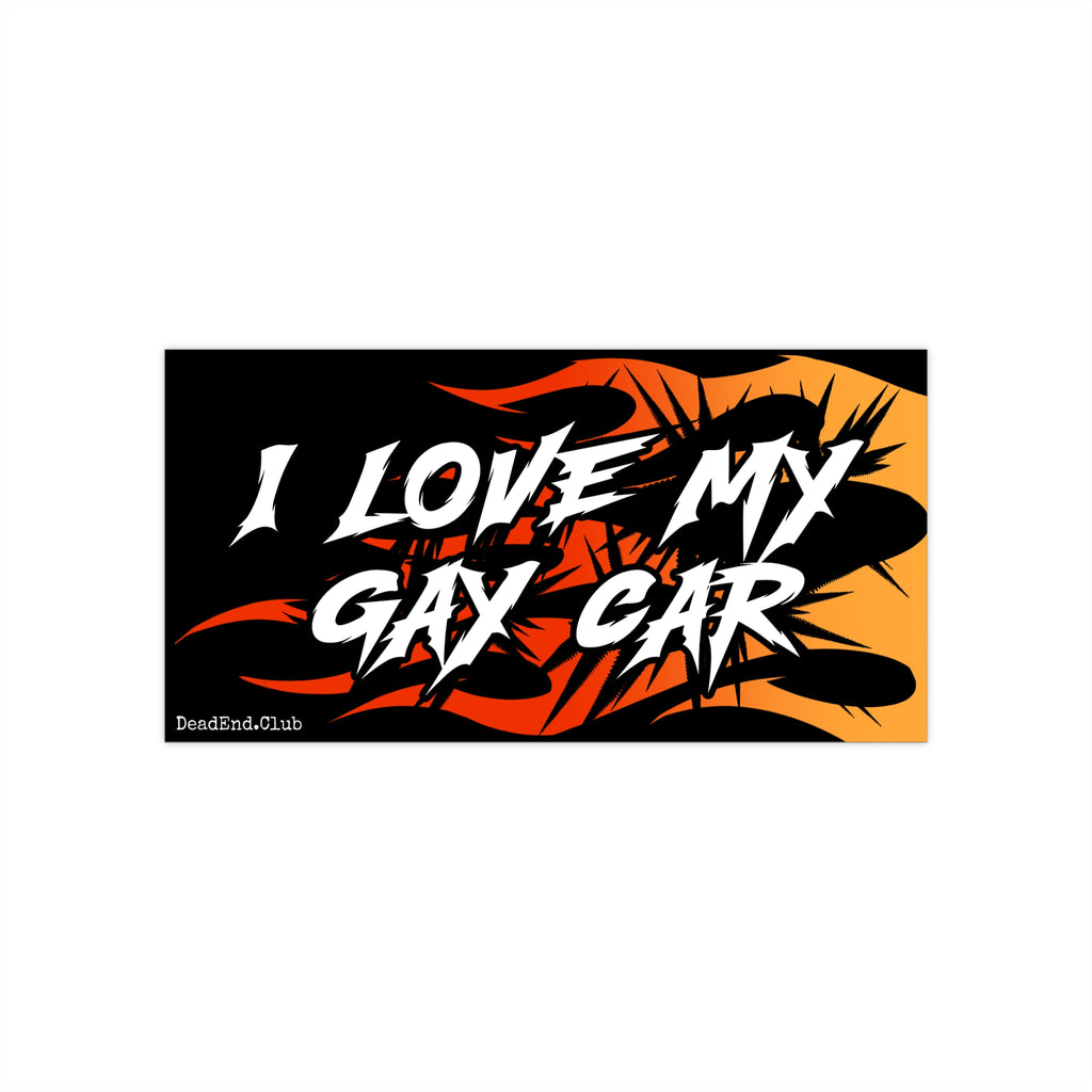 Gay Car Bumper Sticker (Fire) - DEAD-END CLUB
