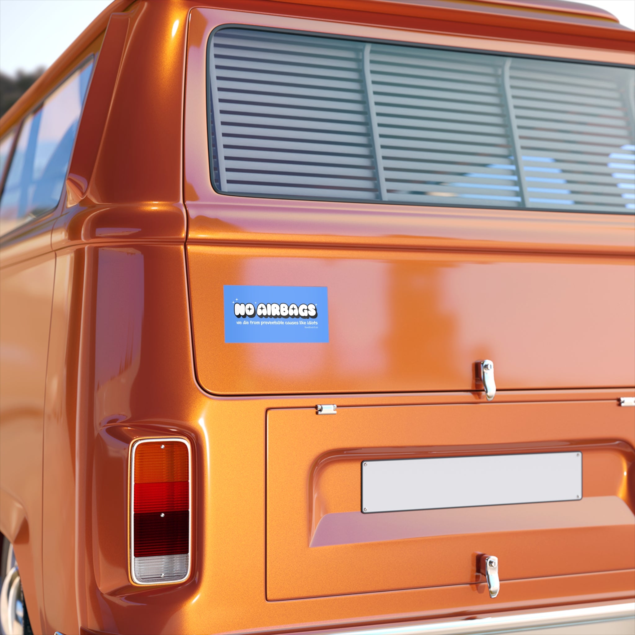 No Airbags Bumper Sticker Blue - DEAD-END CLUB