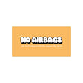 No Airbags Bumper Sticker Yellow - DEAD-END CLUB