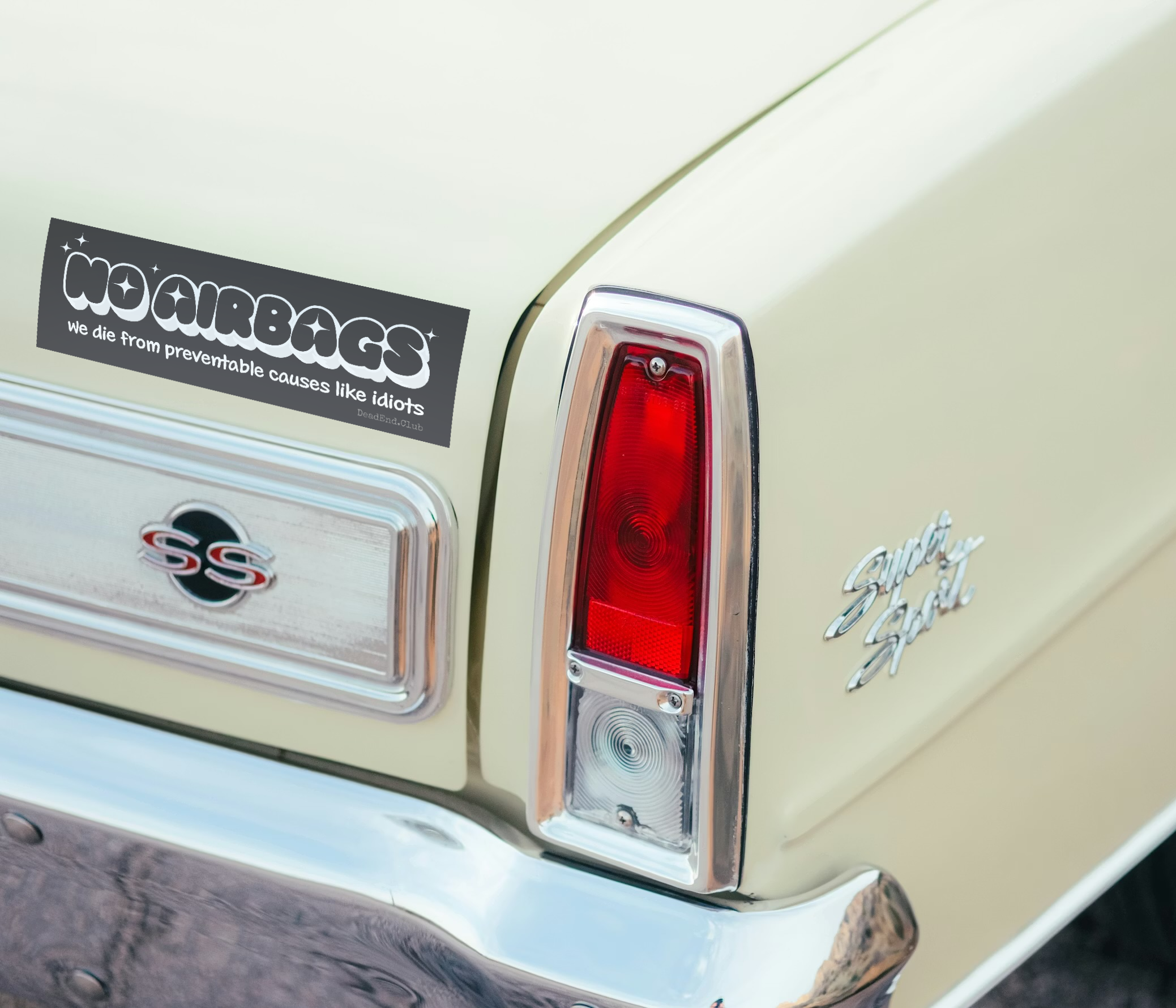 No Airbags Bumper Sticker - DEAD-END CLUB